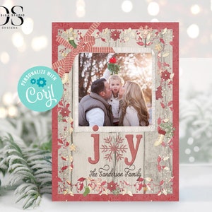 Kerstgroet - Joy - digitaal bestand - DIY in Corjl - digitaal bestand