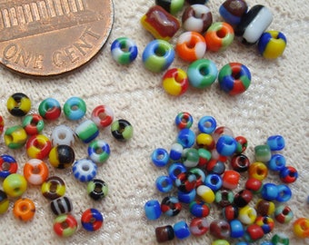 Turquoise-Lined Rainbow craft approx 3mm size 8//0 50g glass seed beads