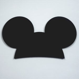 Painted Black Mickey ears pin display, Mickey ears,  Disney pin board,  Mickey pin board. Black Mickey pin display.  Mickey Ears in color