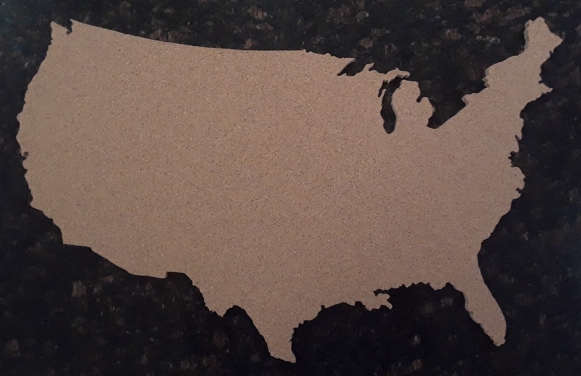 USA Cork Board USA Corkboard Map Pin Board USA Bulletin Etsy