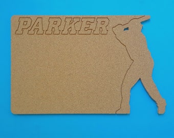 Baseball gifts, Baseball cork board, Personalized Baseball gifts, Baseball Team gifts, Baseball coach gift, Sports cork boards,  Unique Cork
