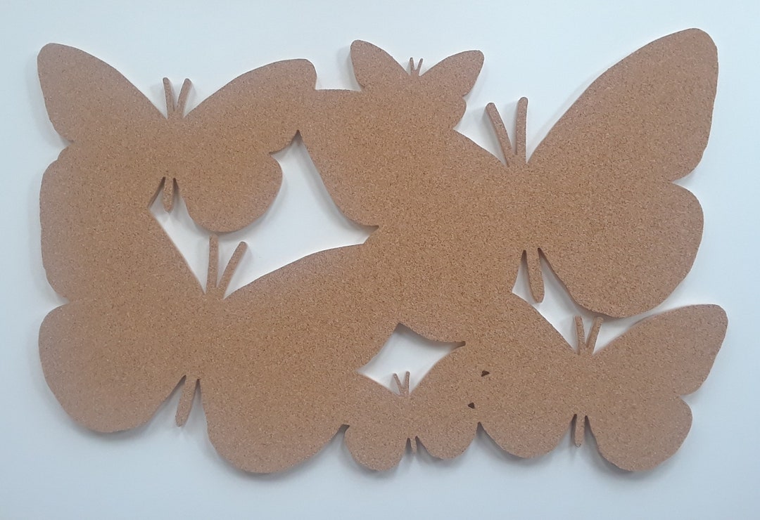 28 X 18 Butterfly Bulletin Board, Butterfly Cork Board, Butterfly Pin
