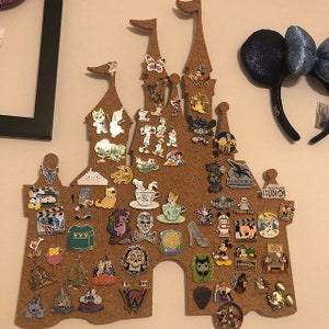 Disney Castle pin board,  Disney Cork Board, Disney gifts, Disney Princess Castle, Mickey pin display, Disney gifts, Cork Board, Cinderella