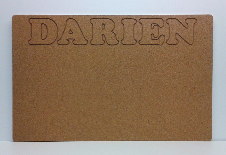 Personalized Cork Board with Engraved Name Cork Board Etsy