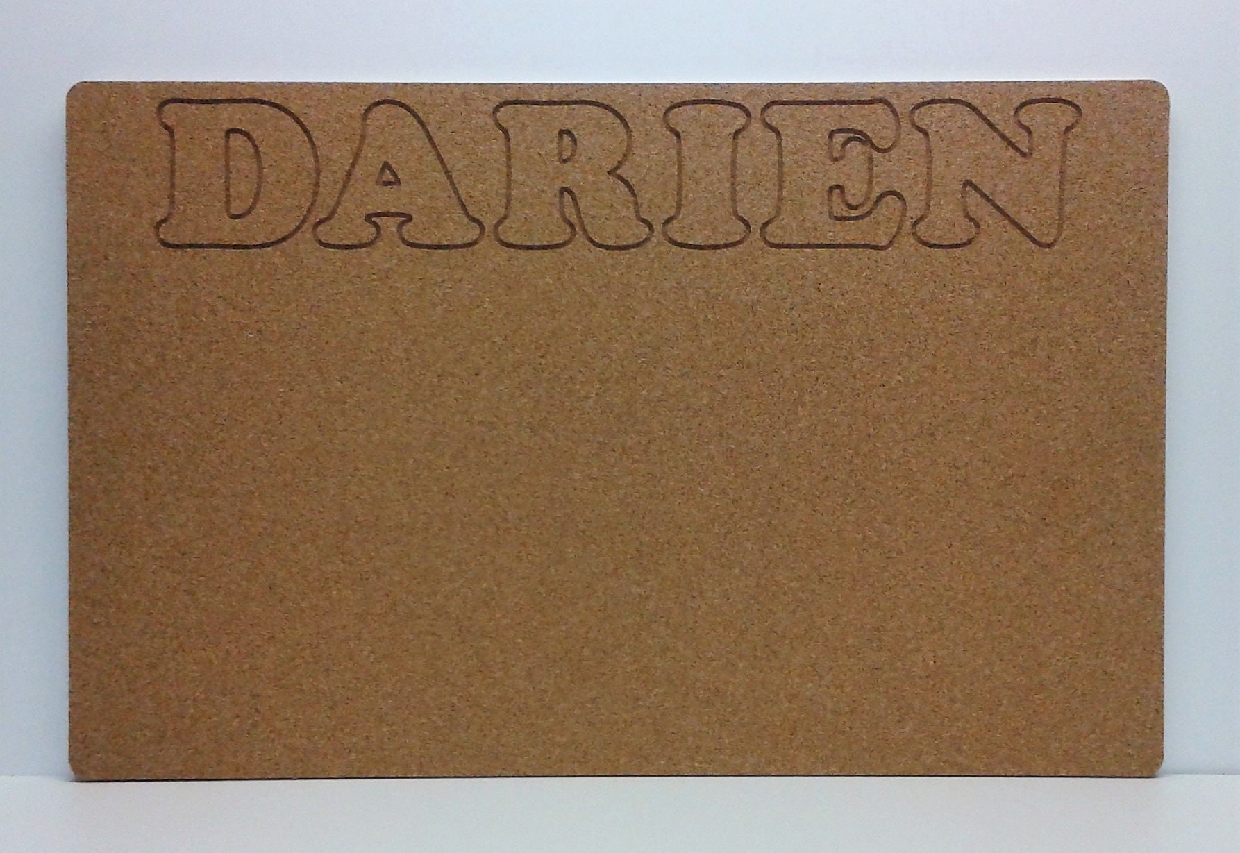 Personalized Cork Board With Engraved Name Cork Board Etsy