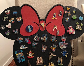 Minnie Mouse cork board with engraved detailing.  Minnie Mouse pin display.  Disney Pin display.  Minnie Mouse gifts  Minnie Mouse pin board