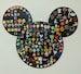 Mickey Mouse cork boards.  Mickey pin display. Disney pin board,  Mickey pin board. Black Mickey pin display.  Painted Mickey cork board 