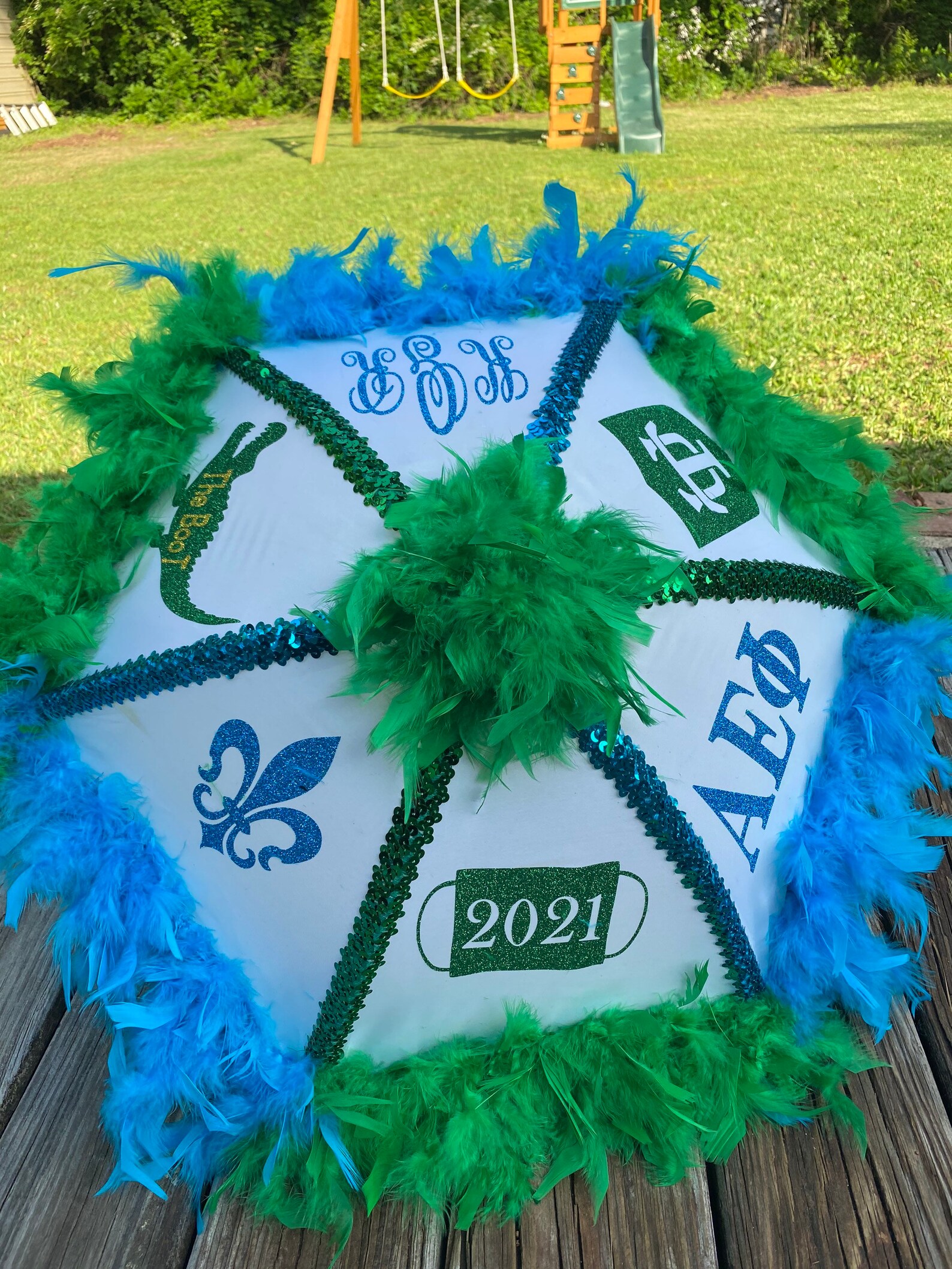 Tulane Graduation Second line aqua umbrella Second line Etsy