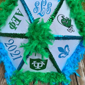 Tulane Graduation Second line aqua umbrella, Second line Umbrella, Tulane Green Wave Tulane University Graduation, graduation party image 5