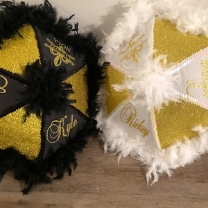 Glittered Second Line Wedding Umbrella, New Orleans, Medium (14 inch)