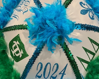 Tulane Graduation Second line aqua umbrella, Second line Umbrella, Tulane Green Wave  (Tulane University Graduation, graduation party)