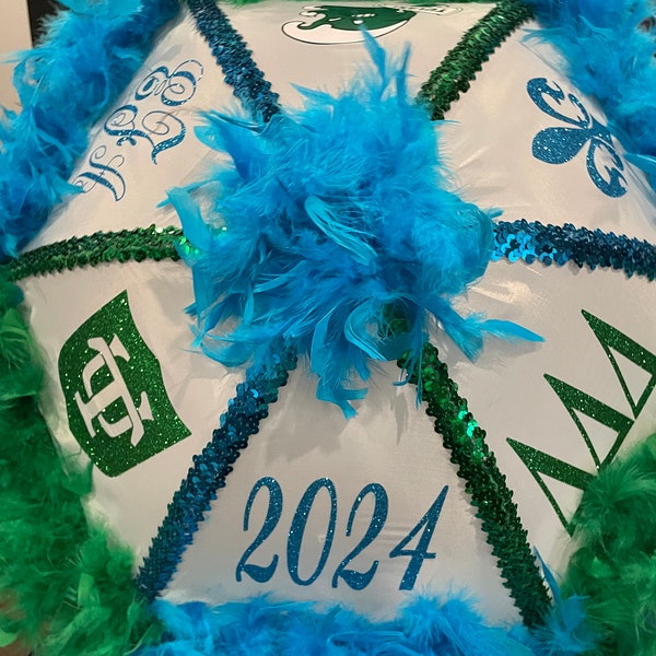 Tulane Graduation Second line aqua umbrella, Second line Umbrella, Tulane Green Wave  (Tulane University Graduation, graduation party)