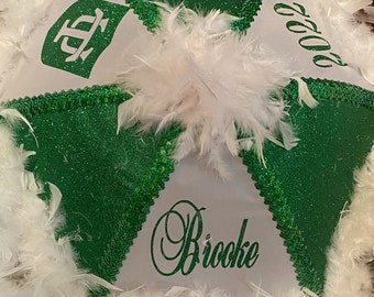 TU themed Graduation Second line umbrella, Second line Umbrella, Green Wave  (TU Graduation, graduation party)