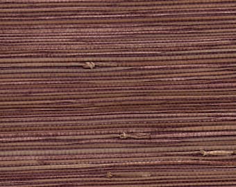 Aubergine Grasscloth Wallpaper