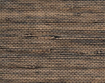 Dark Symmetry Grasscloth Wallpaper