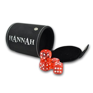 Dice cup with dice, personalized cup, gift for him, game night, gambling, Valentine&#39;s Day gift