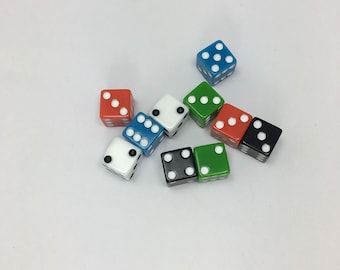 Custom wedding Dice 10 pieces, personalized 16mm dice 6 sided Vegas dice, custom party board game mixed color dice Bridal Shower Wedding