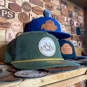 Custom Patch Richardson 256 Snapback Trucker Hat with Personalized Leather / Fabric Patch Hat, Personalized Baseball Cap, snap back hats