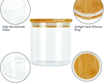 Borosilicate Jar with Lid Decorative Glass Jar Storage Container Desktop  Orangizer Candle Can Candle Making Office Storage Box
