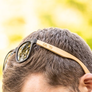 Custom Sunglasses With Bamboo Arms and Case, Custom Sunglasses for Bachelor Parties, Valentine&#39;s Day, Men&#39;s and Women&#39;s Sunglasses