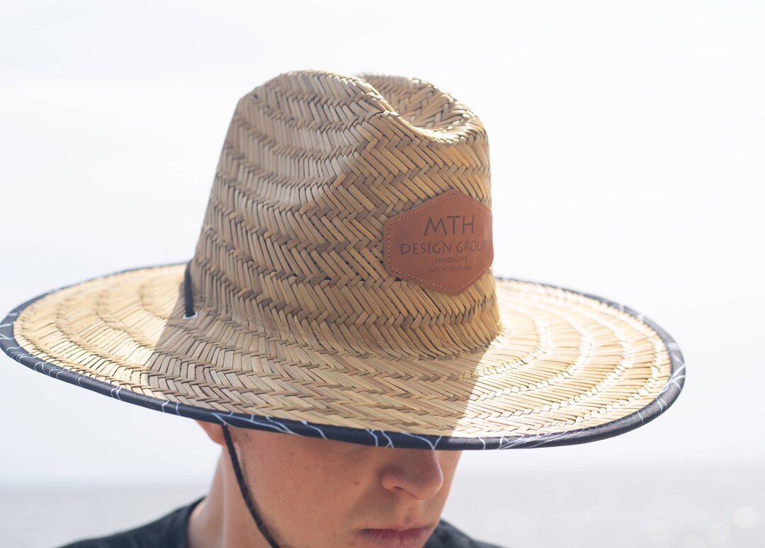 Personalized Straw Hat Custom Patch Straw Hat Boating Hat Etsy