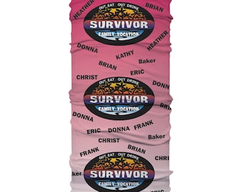 Survivor TV show style headband, Survior headwear, family trip gift, Personalized headwear, custom headband, bandanas, face mask, Valentines