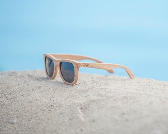 Personalized Sunglasses with black lense, Wood sunglasses, Wedding sunglasses, Valentine gift, polarized sunglasses, men women sunglasses