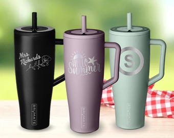 Fully Custom Brumate Era Tumbler 40oz Handle and Straw Lid Personalized Tumbler Personal Drinkware Engraved Water Bottle Leak Proof