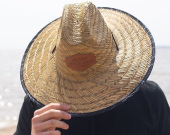 Personalized Straw Hat, Custom Patch Straw Hat, Boating Hat, Custom Image Straw Hat, Custom Logo Straw Hat, Wedding Gift, Cowboy Hat
