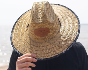 Personalized Straw Hat, Custom Patch Straw Hat, Boating Hat Custom Image Straw Hat Custom Logo Straw Hat Wedding Gift Cowboy Hat, Coach Gift