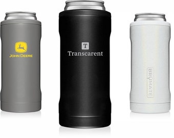 Custom Engraved Personalized Can Cooler, Insulated Beverage Holder, White Beverage Cup Cooler, Bear Claw & Cooler, Seltzer Can Cooler