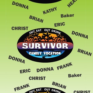 Custom Survivor TV show style headband, Survior headwear, family trip gift, Personalized headwear, custom headband, bandanas, face mask, image 5