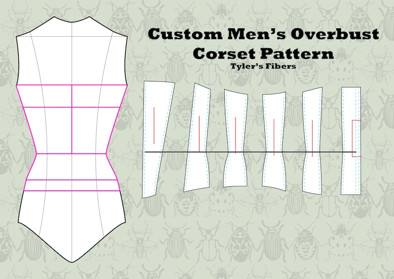 Custom Men's Overbust Corset Pattern Etsy
