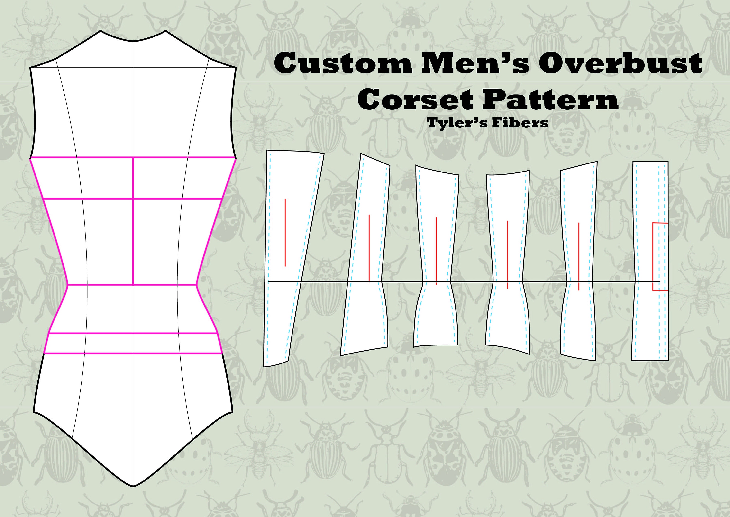 Corset Pattern Francesca, Corset Belt Pattern PDF Sewing Pattern