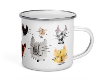 Pretty Kitties Enamel Mug