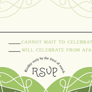 Arwen & Aragorn Lord of the Rings Inspired Customizable Wedding Invitation RSVP image 4