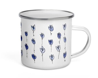 Spring Tulips Enamel Mug