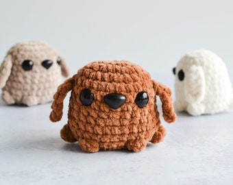 No Sew Amigurumi CROCHET PATTERN. Chenille Pocket Plush Pup Crochet Pattern. Crochet Dog Pattern. Amigurumi Dog. Premier Parfait Chunky