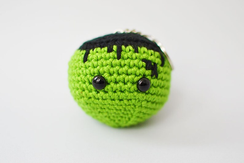 FRANKENSTEIN Crochet Pattern. Frankey Keychain. Crochet Halloween. Amigurumi Halloween. Crochet Keychain. PDF Crochet Pattern. image 3