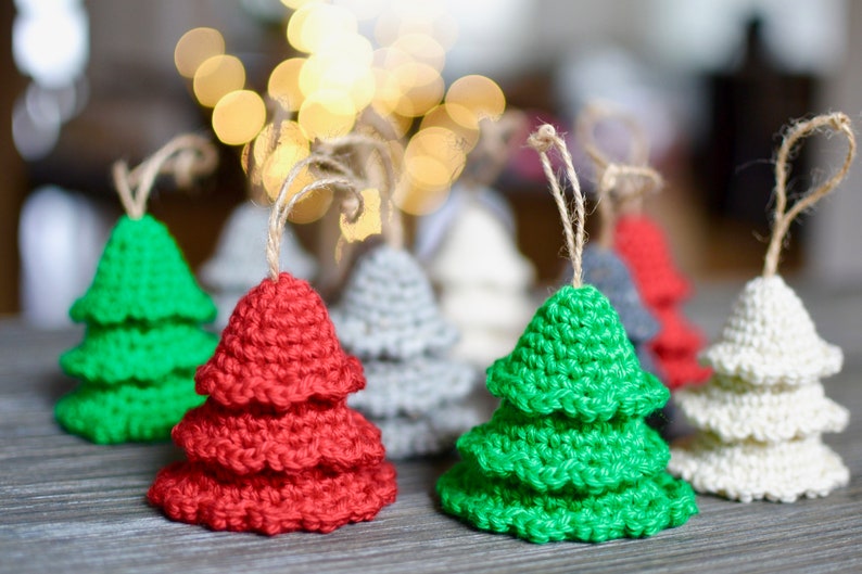 Christmas Tree CROCHET PATTERN. Rustic Tree Ornament Pattern. Amigurumi Christmas Tree. Crochet Ornament. Handmade Gift. Gift For The Tree. image 2