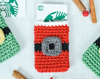 Christmas CROCHET PATTERN. Christmas Gift Card Holder Pattern. Crochet Gift Card Holder. Elf Gift Card Holder. PDF Pattern, Handmade Gift