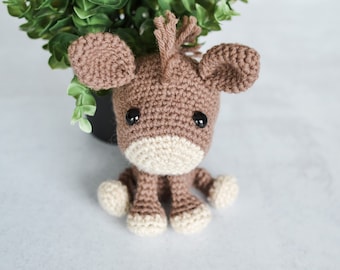 Modello PDF Amigurumi all'uncinetto con asino