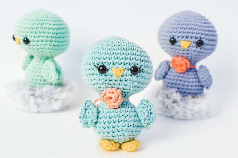 Bird CROCHET PATTERN. Blu The Bird. Crochet Chick Pattern. Amigurumi Bird. Spring Crochet Pattern. Crochet Toy. Spring Crochet. image 4