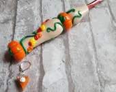 Pumpkin Fall Inspired Ergonomic Crochet Hook