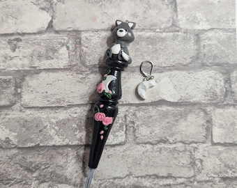 Wolf and Moon Inspired Ergonomic Crochet Hook