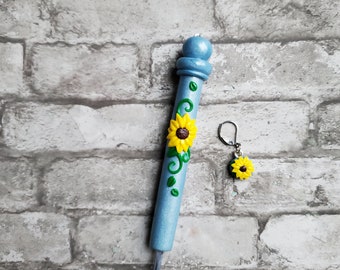 Sunflower Inspired Slim Crochet Hook