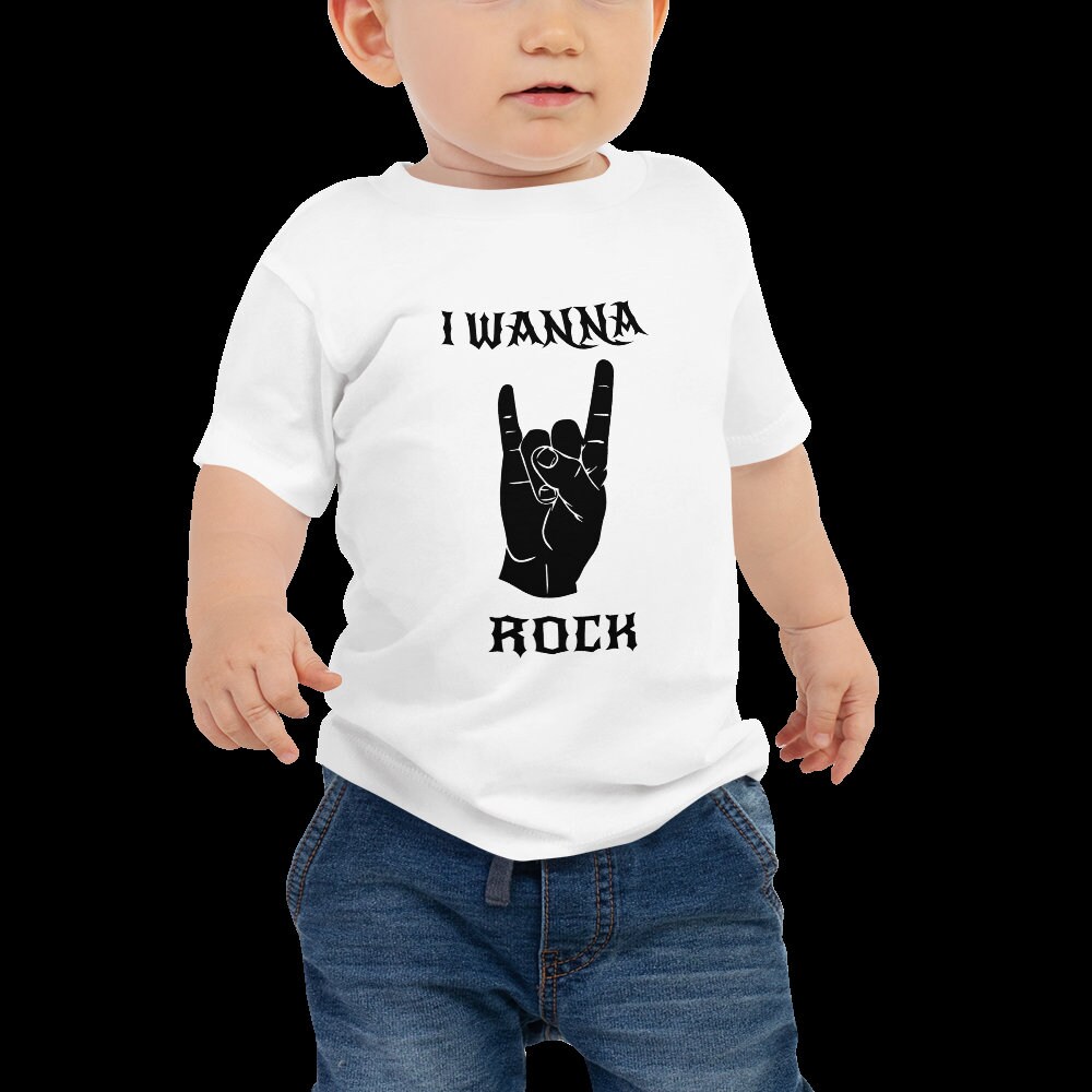 Ich will Rock Baby Grafik Tee Baby Band Tee Baby Rock Grafik T Shirt