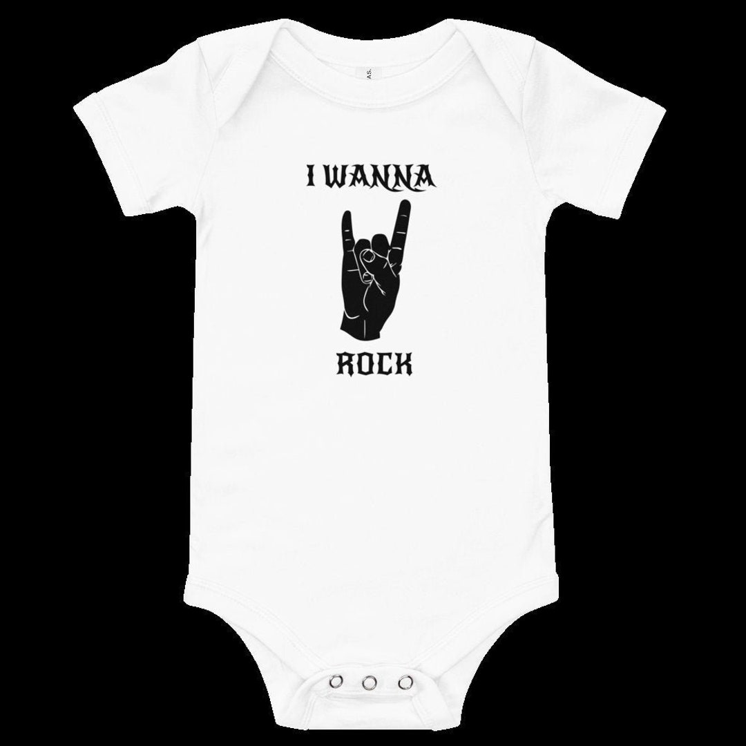 I Want to Rock Baby Bodysuit Onesie Baby Rock Band Graphic - Etsy