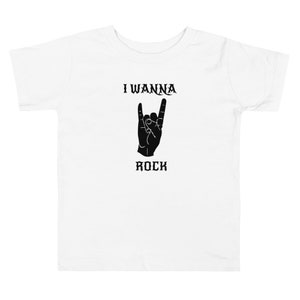I Want to Rock Toddler Graphic Tee | Toddler Band Tee | Toddler Rock Graphic T Shirt | Gender Neutral | Graphic Band Tee