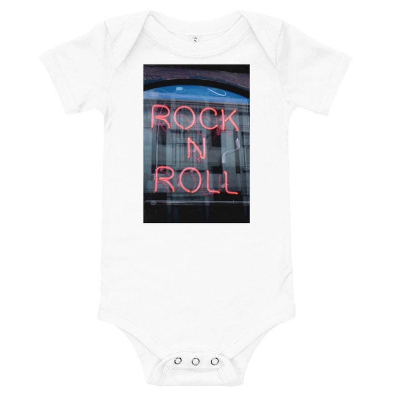 Rock n/' Roll Graphic Baby Onesie Bodysuit Baby Rock Graphic Bodysuit Gender Neutral